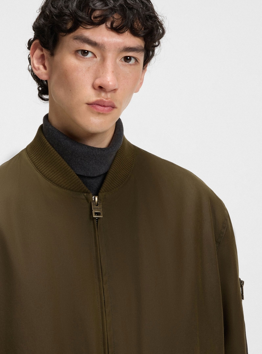 HUGO Relaxed Fit Jacket Bazer2531 - Olive 