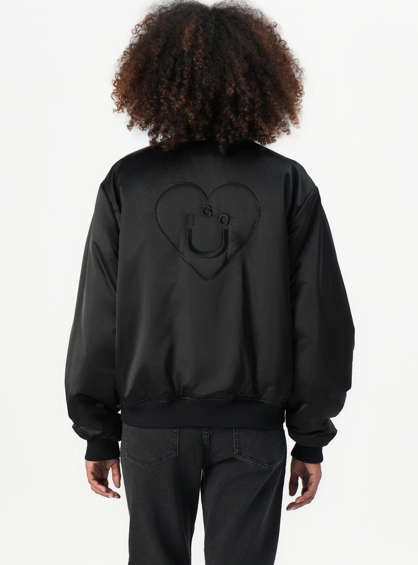 HUGO Bomber Jacket Felinah-1_B - Black
