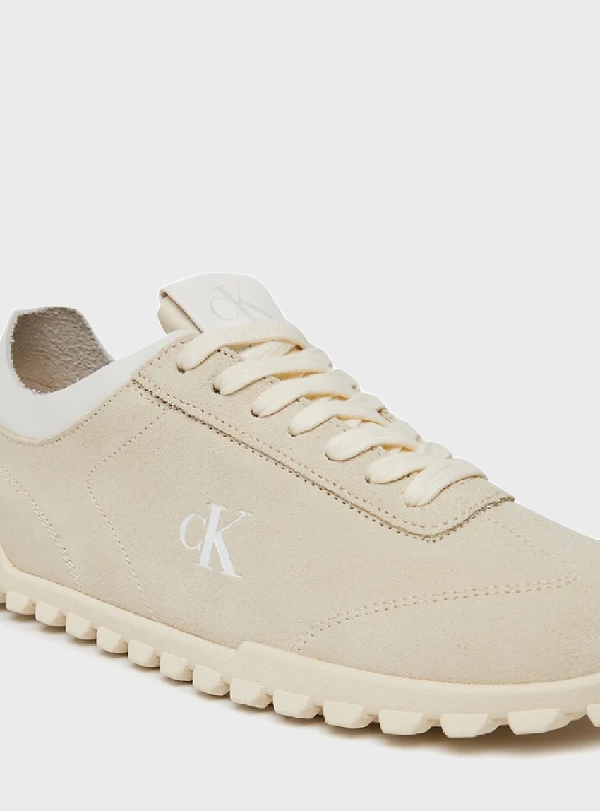 Calvin Klein Suede Trainers - Light Beige