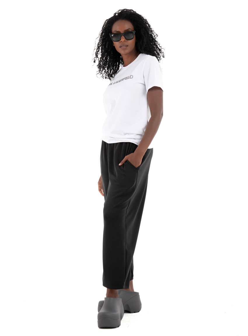 Karl Lagerfeld Elongated Logo T-Shirt - White