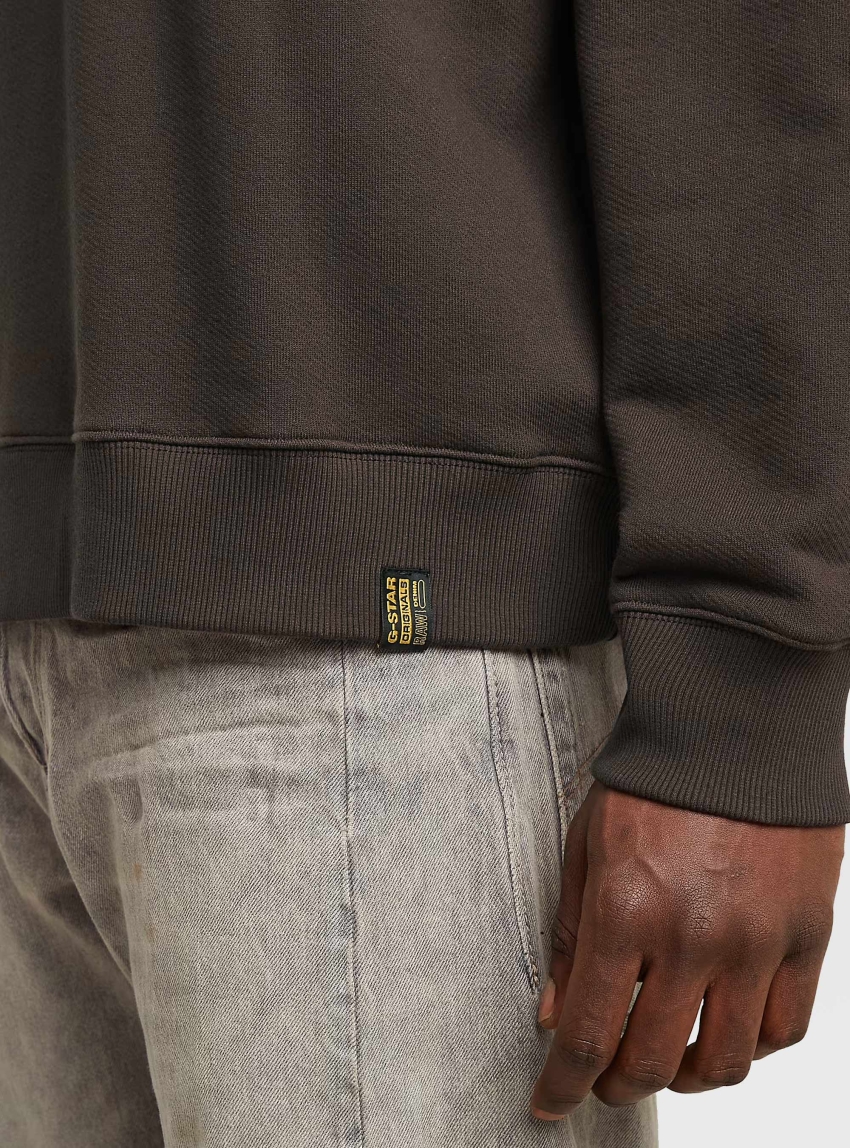 G-Star Essential Loose Half Zip Sweater - Dark Brown