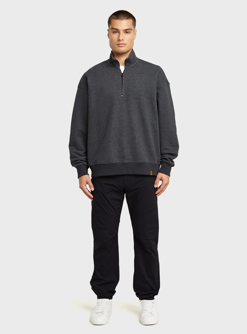 G-Star Essential Loose Half Zip Sweater - Dark Grey