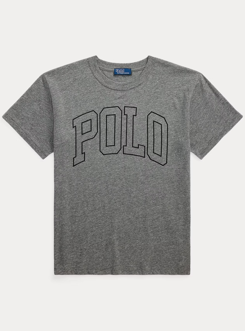 Polo Ralph Lauren Logo Jersey Crewneck Tee - Dark Grey Melange 