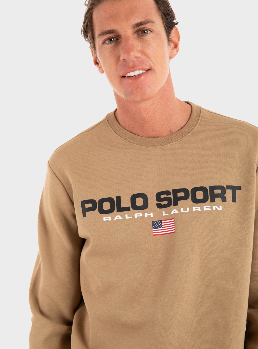 Polo Ralph Lauren Logo Fleece Sweatshirt - Dark Beige