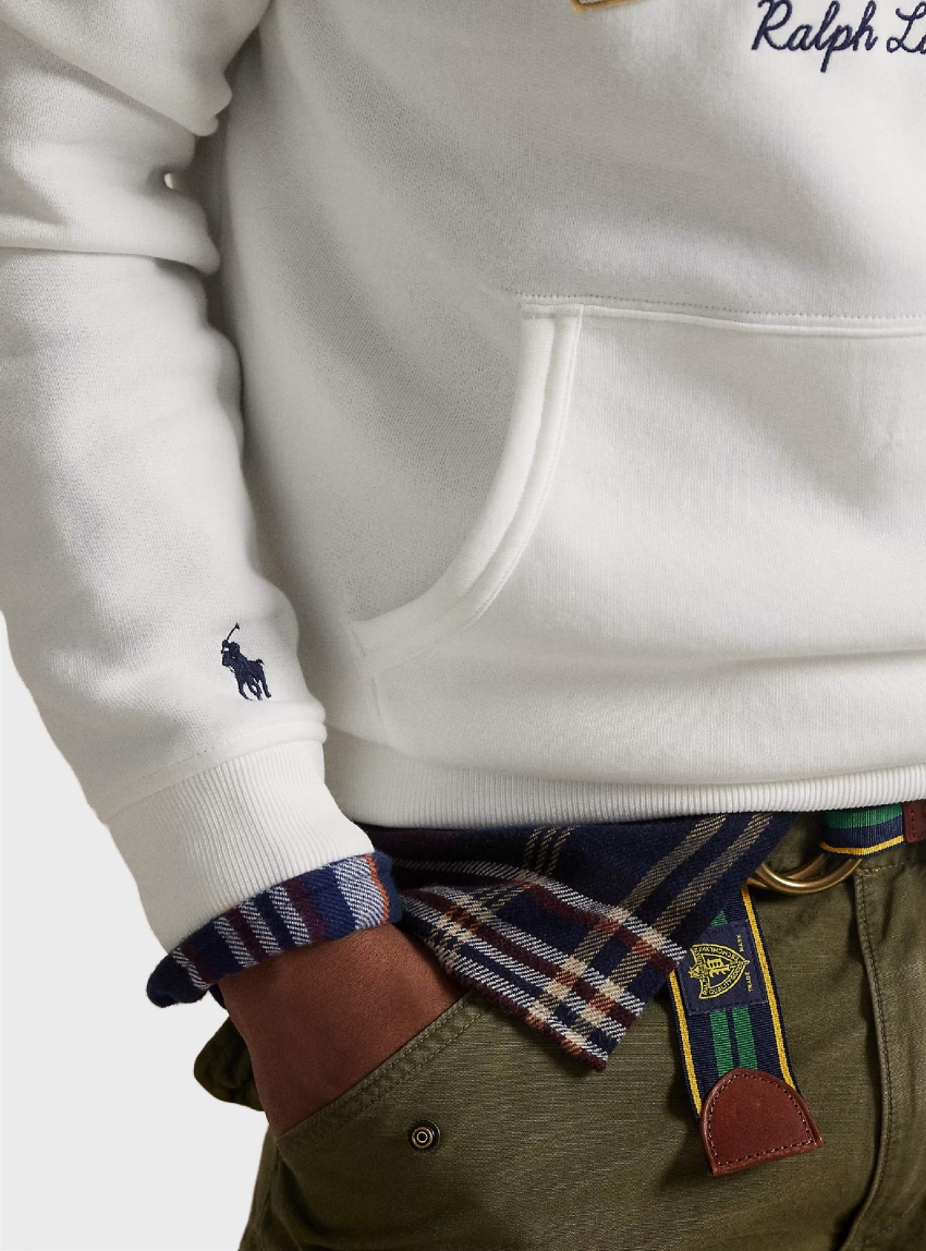 Polo Ralph Lauren Logo Fleece Hoodie - White