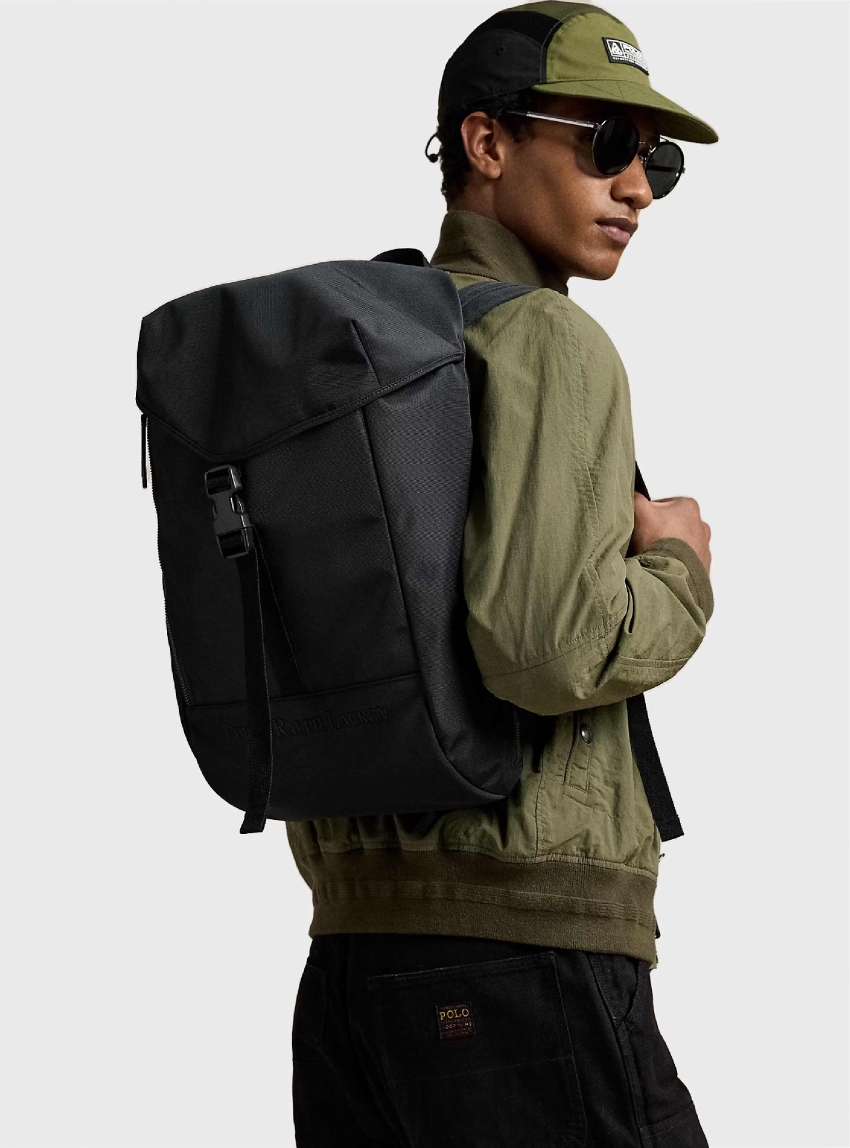Polo Ralph Lauren Tonal Logo Backpack - Black