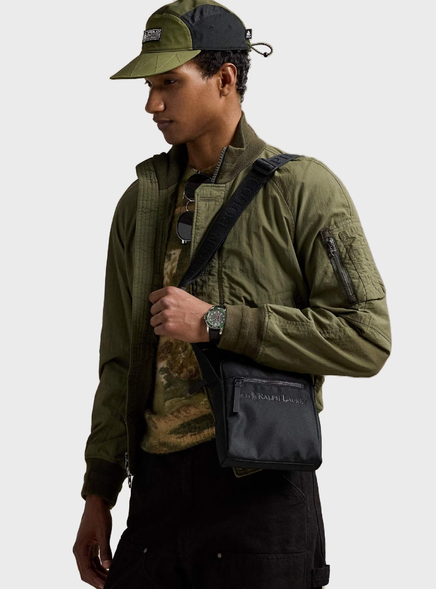 Polo Ralph Lauren Tonal Logo Crossbody Bag - Black