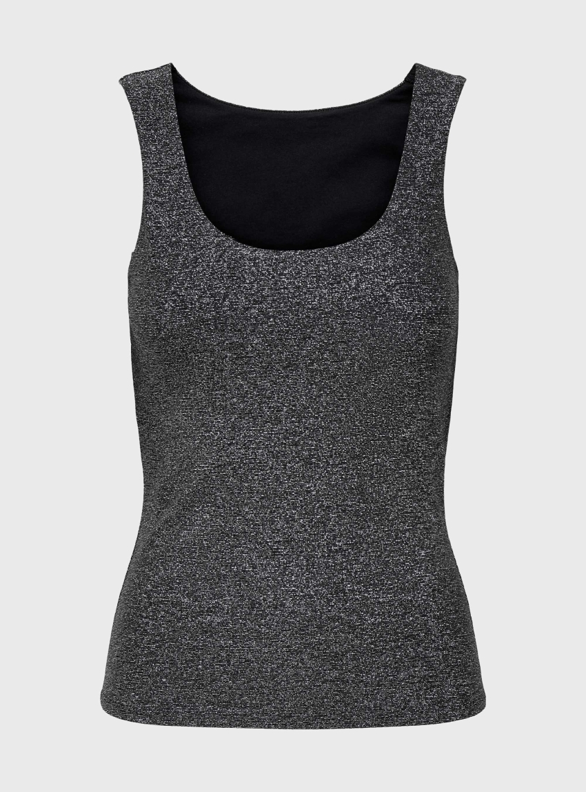 Only Ea Glitter 2-Ways Top - Black