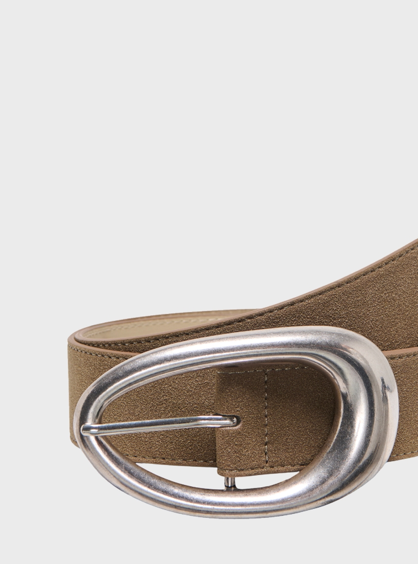 Only Dido Statement Buckle Jeans Belt - Brown