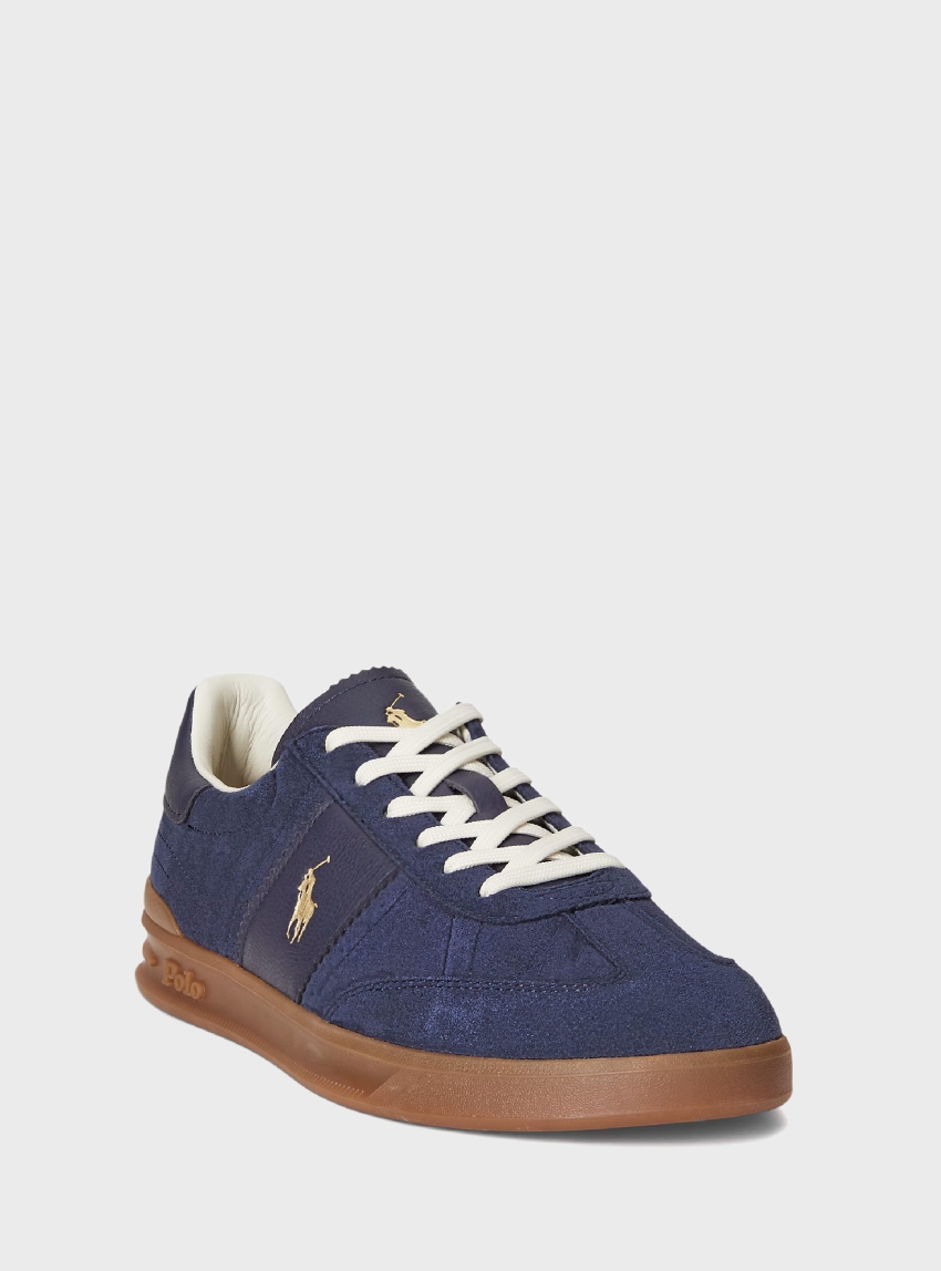 Polo Ralph Lauren Heritage Aera Suede Trainers - Navy