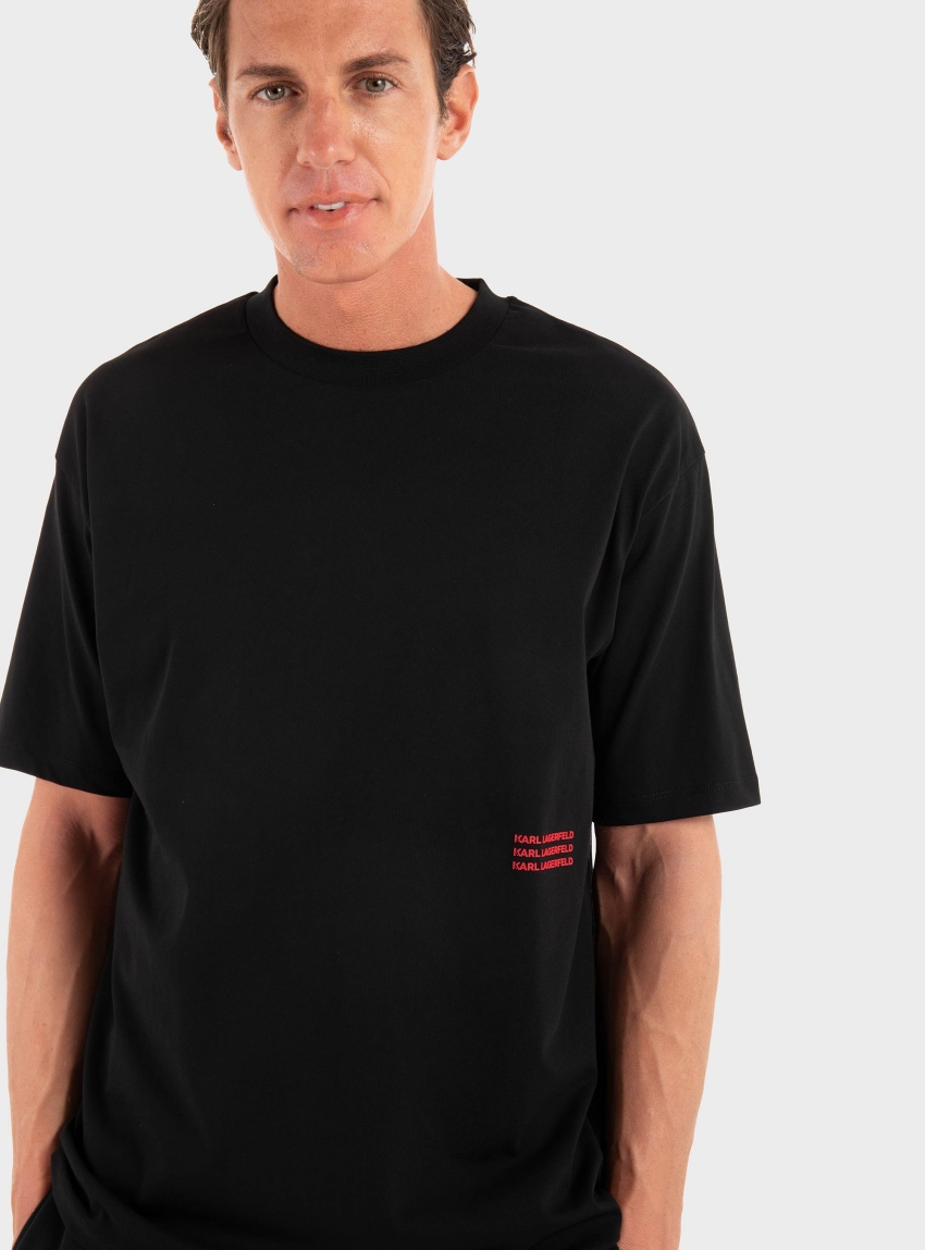 Karl Lagerfeld Loose Fit T-Shirt - Black