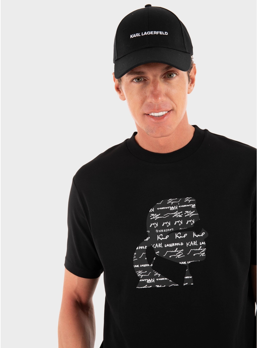 Karl Lagerfeld Kameo Logo Print T-Shirt - Black