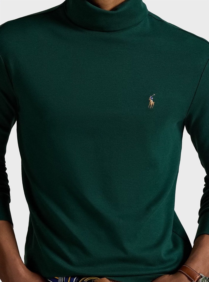 Polo Ralph Lauren Soft Cotton Roll Neck - Dark Green