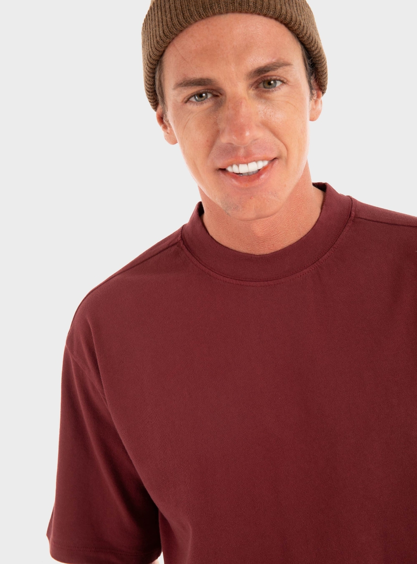 Dirty Laundry Regular Fit Raglan T-Shirt - Bordeaux