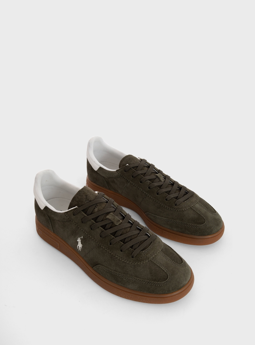 Polo Ralph Lauren Bedford Suede Trainers - Olive 