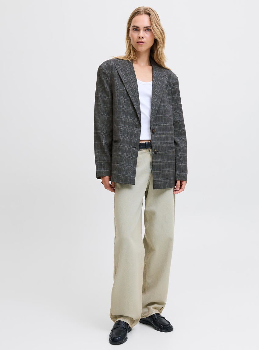 JJXX Ellis Boyfriend Blazer - Dark Grey Melange