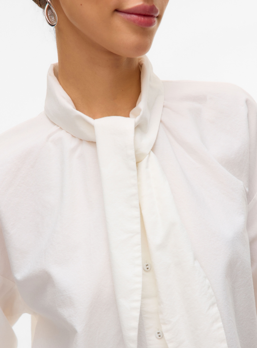 Vero Moda Aware Svala Oxford Bow Shirt - White