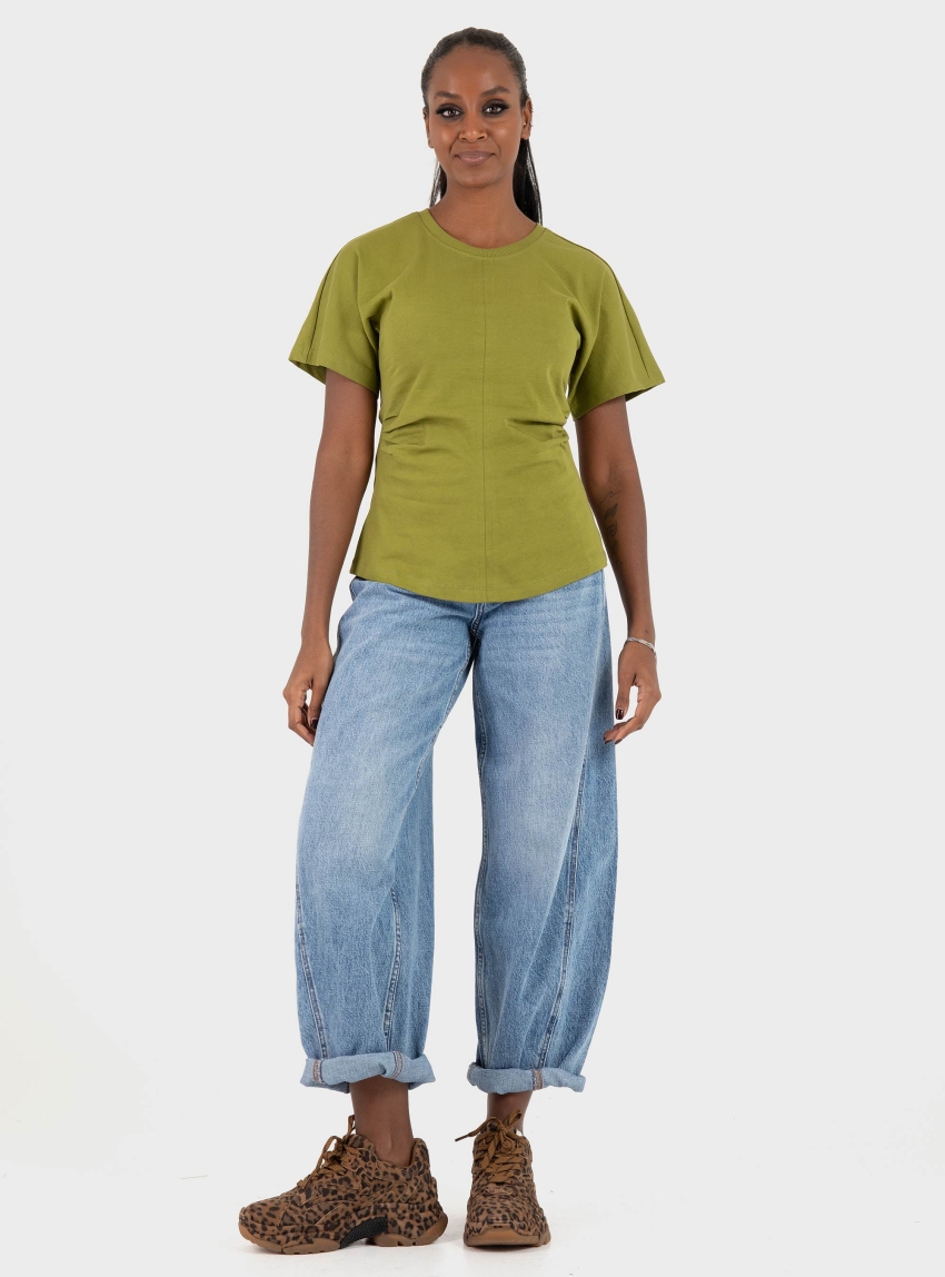 Vero Moda Zelda High Rise Barrel Jeans - Medium Aged Denim