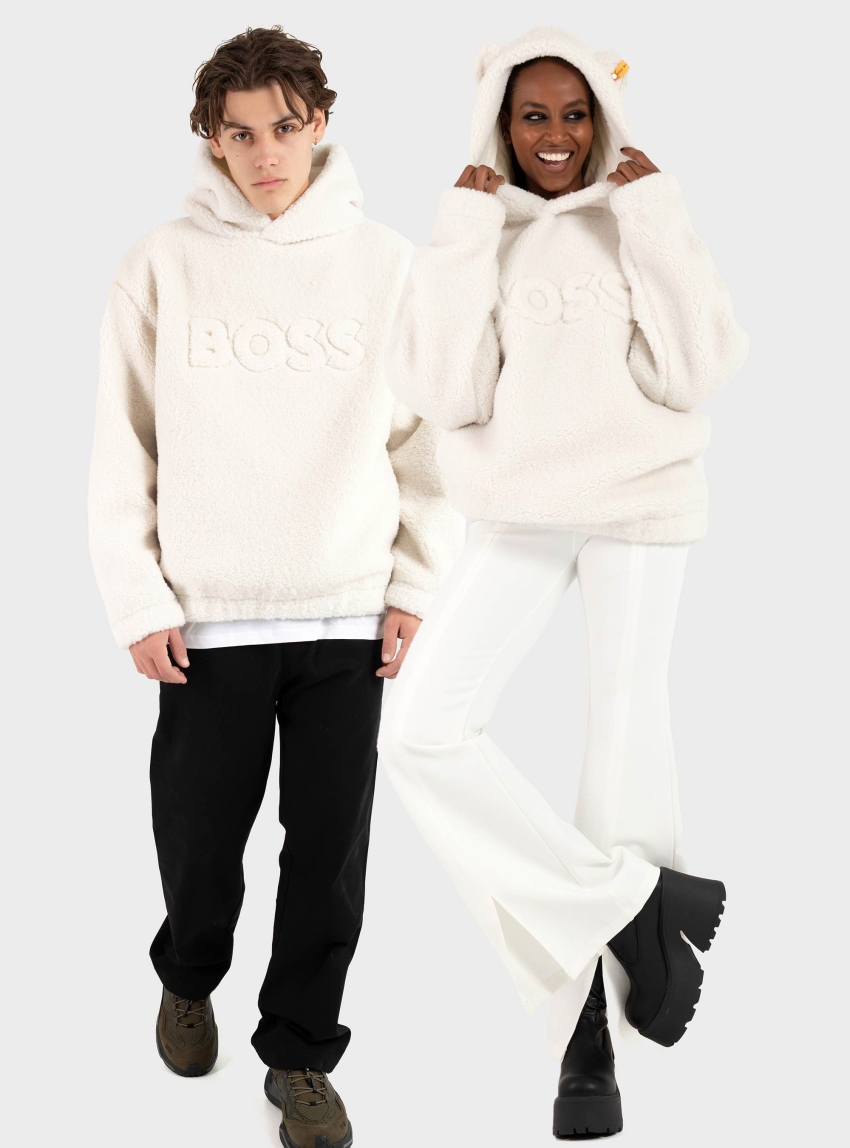 BOSS Regular Fit Hoodie C-Sullivan 180 - Off White