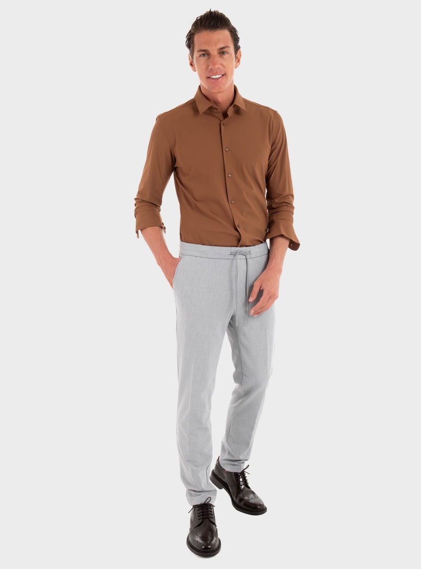 BOSS Modern Fit Trousers P-Kane1-DS-PU - Light Grey