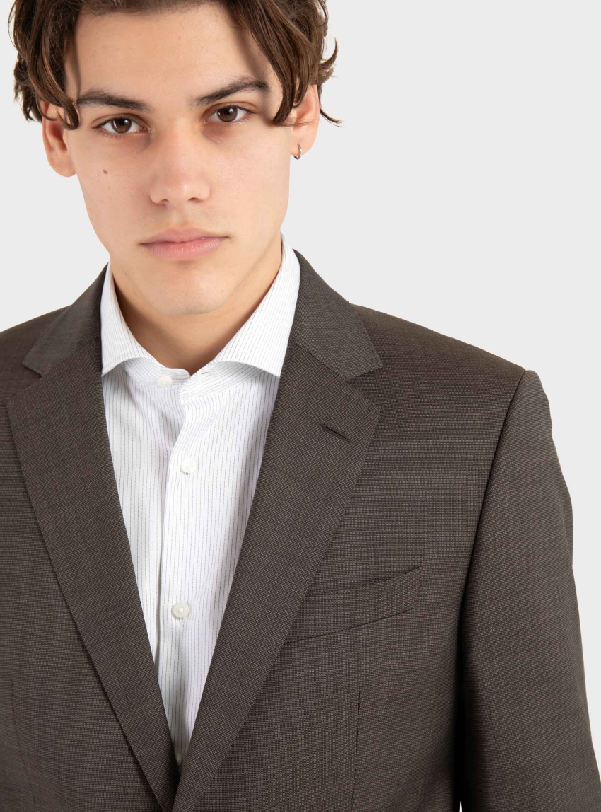 BOSS Slim Fit Suit H-Huge-2Pcs-253 - Dark Brown