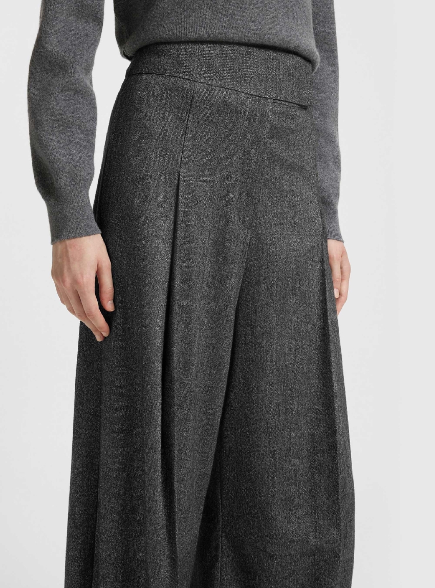 BOSS Wide Leg Trousers Telda - Dark Grey
