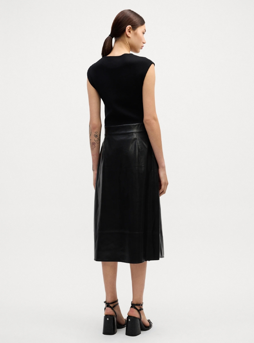BOSS Mixed-Material Dress Flederi - Black