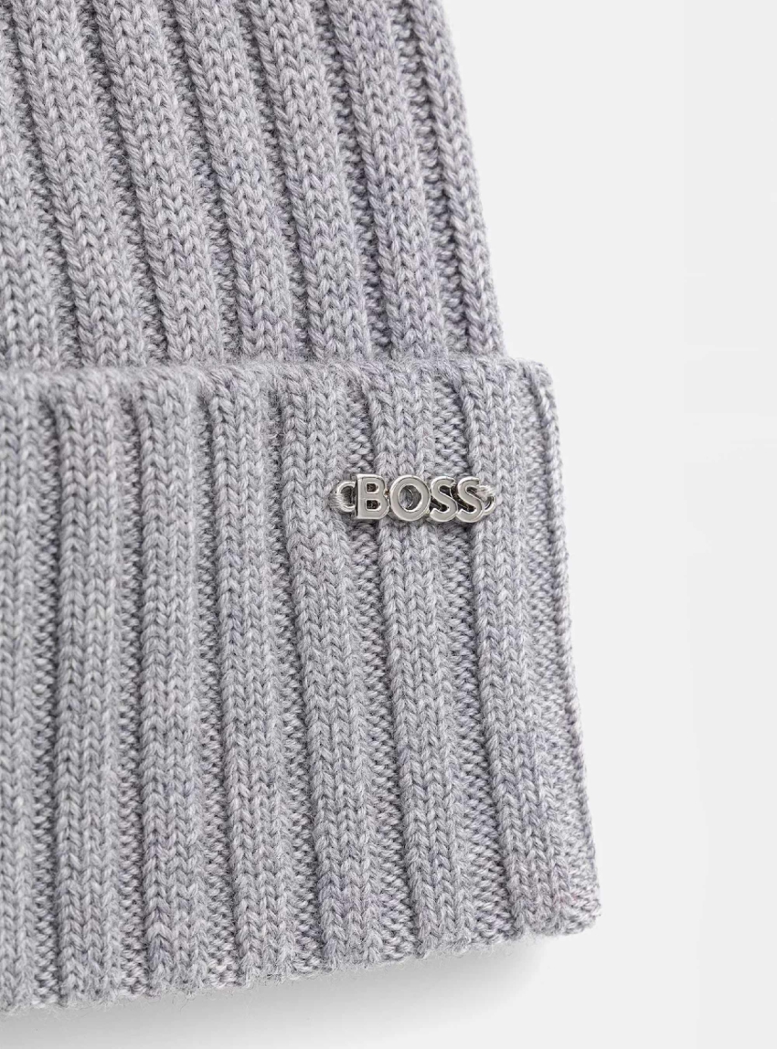 BOSS Beanie Lonie - Grey