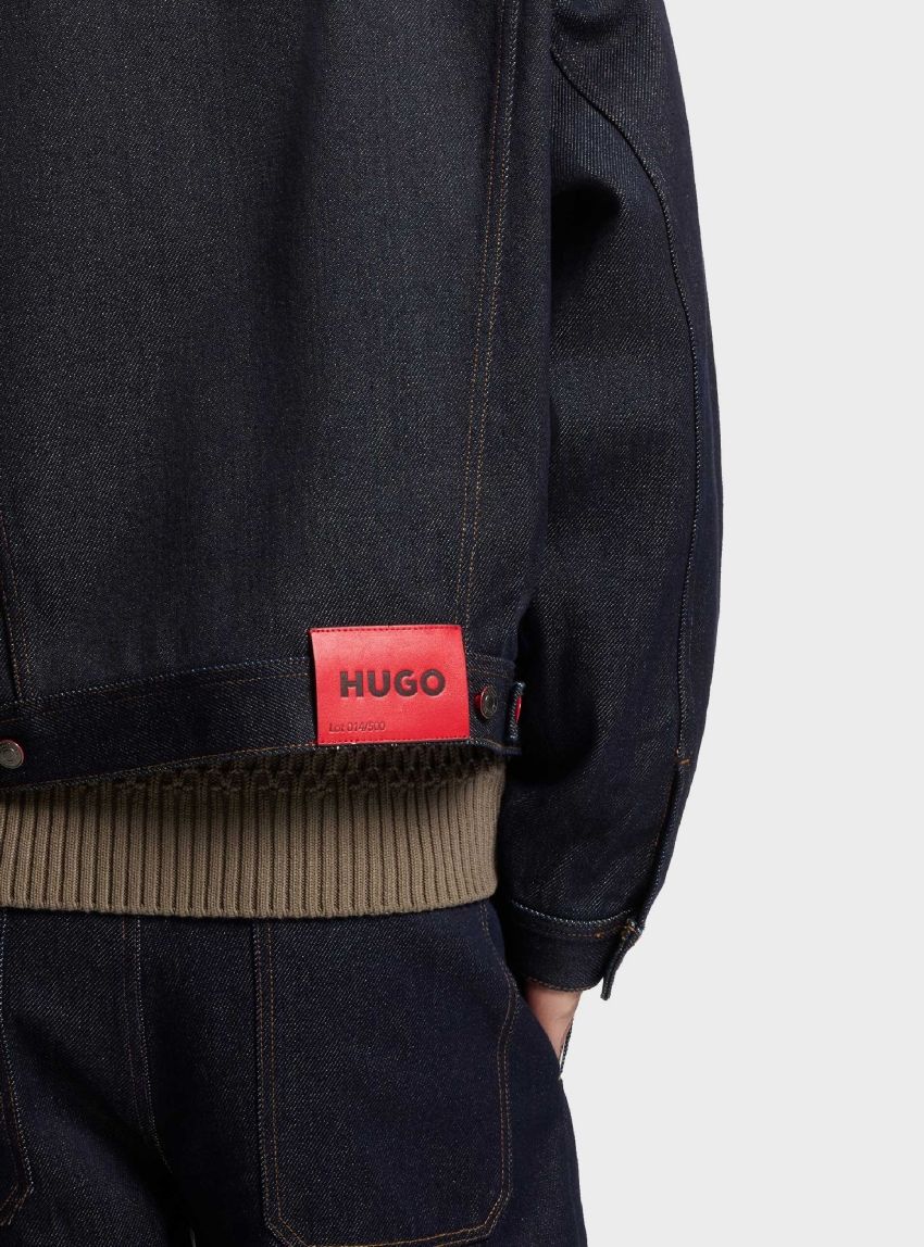 HUGO Regular-Fit Jacket In Dark-Blue Denim Hugo 096/2 - Unwashed Denim