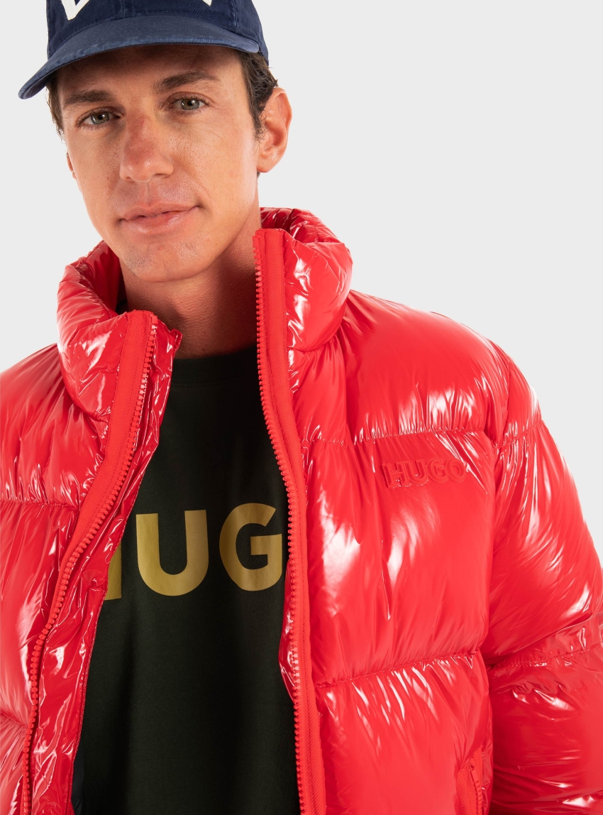 HUGO Gloss-Fabric Jacket With Water-Repellent Finish Biron2541 - Red
