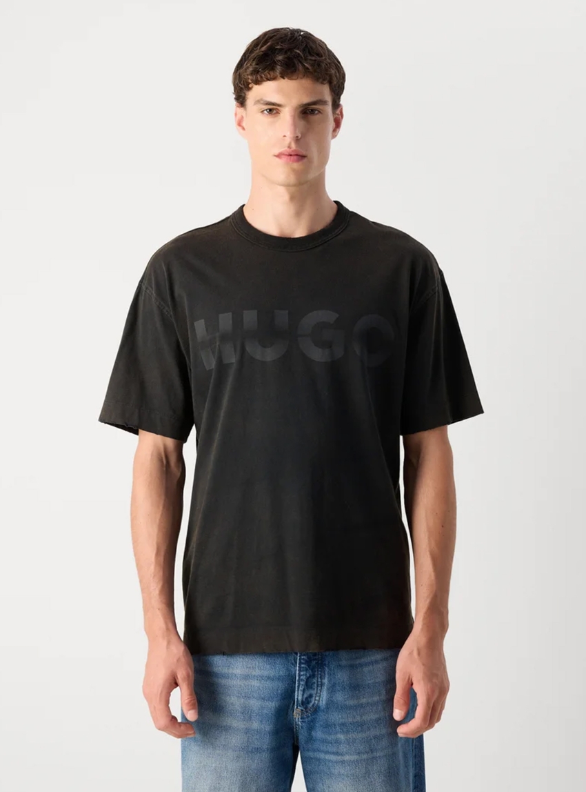 HUGO Loose Fit T-Shirt Nenzye - Grey