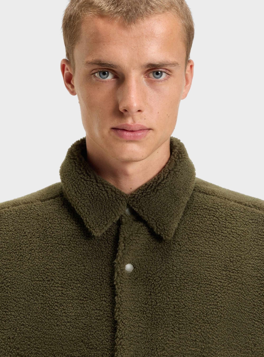 HUGO Oversized-Fit Shirt Ebolt - Olive 