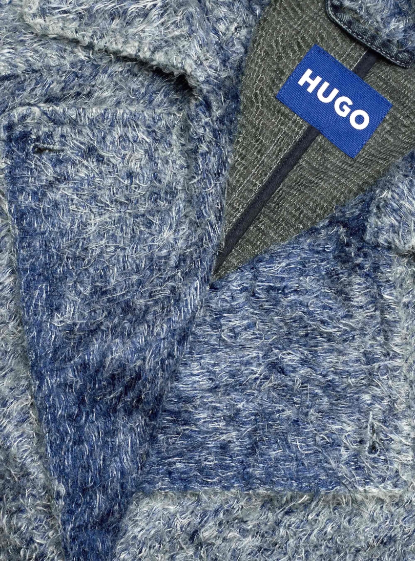 HUGO Oversized Denim Trenchcoat Garena_1_B - Dark Aged Denim