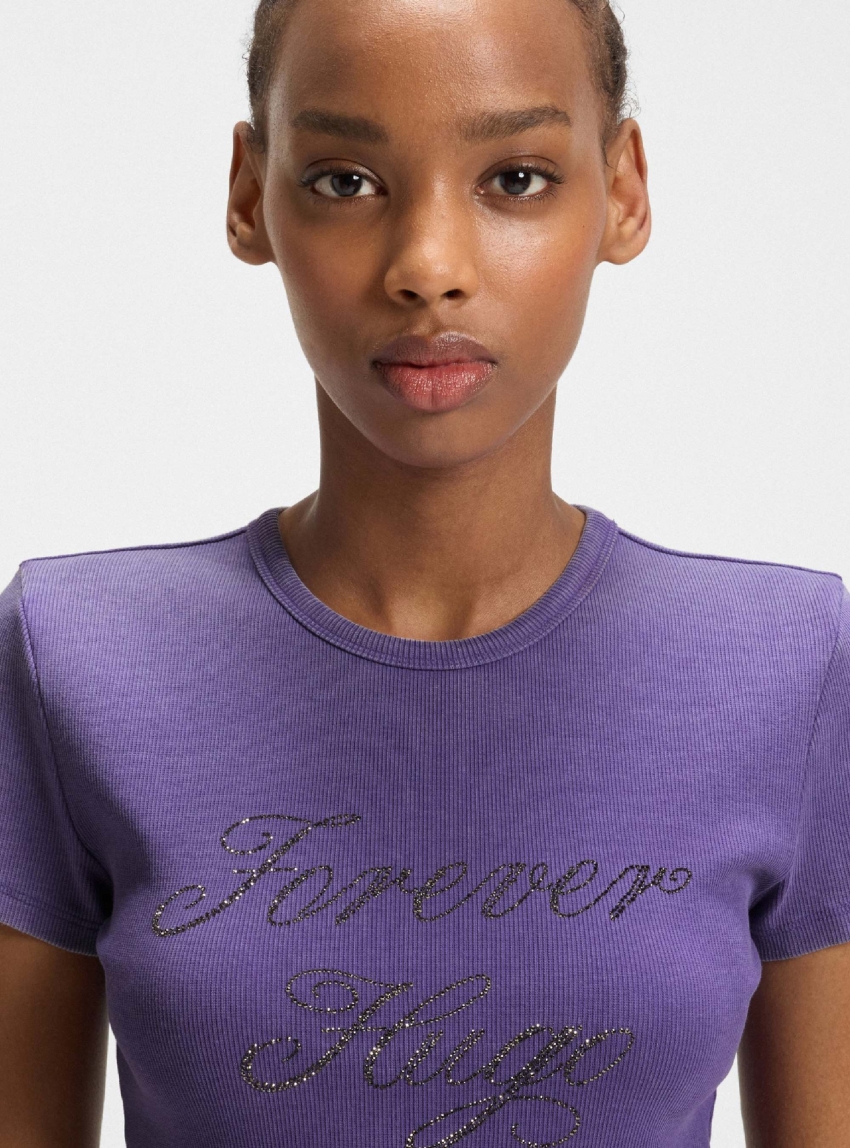 HUGO Slim Fit T-Shirt Dever_B - Purple