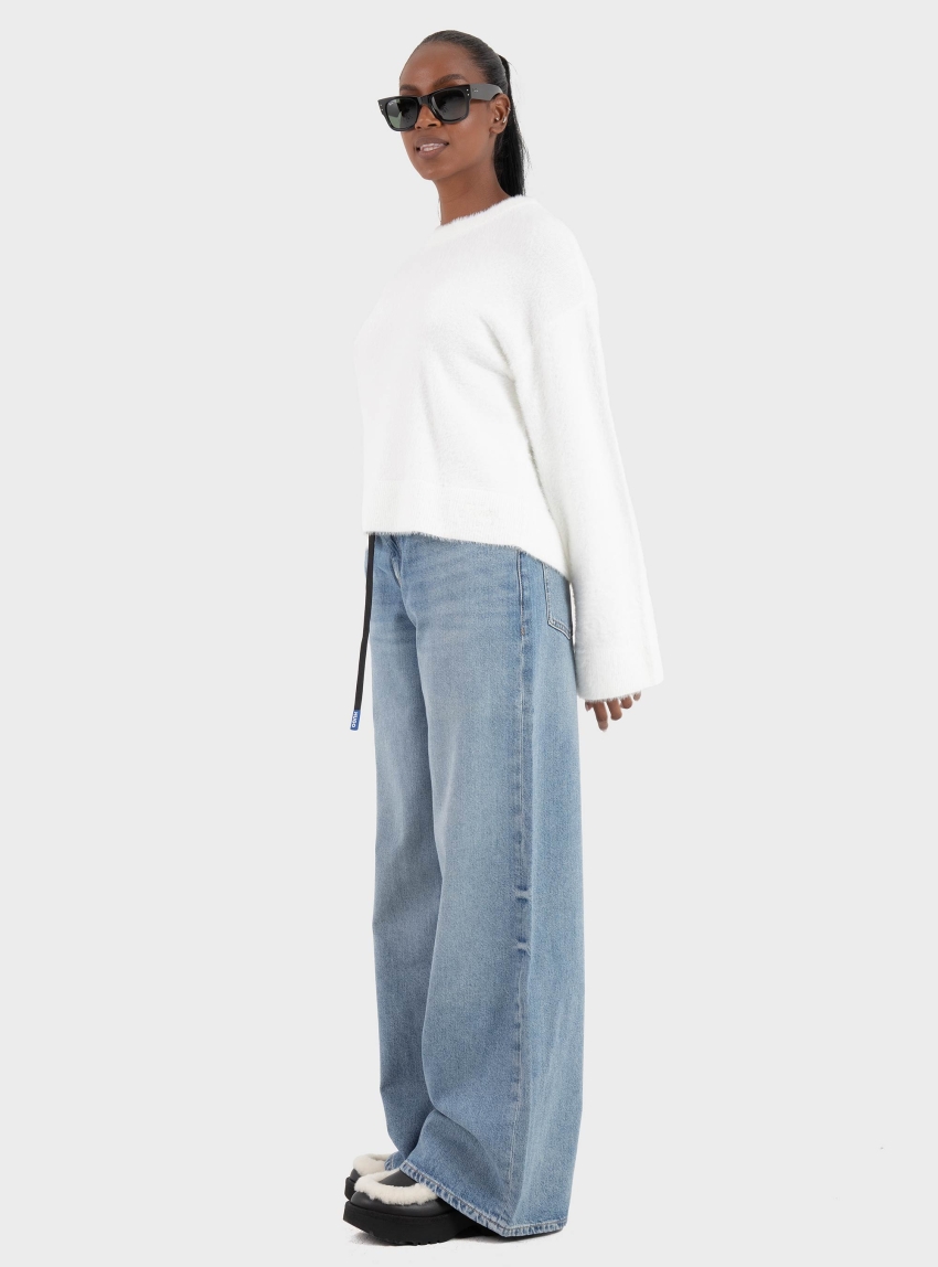 HUGO Knit Sfurryna_B - Off White