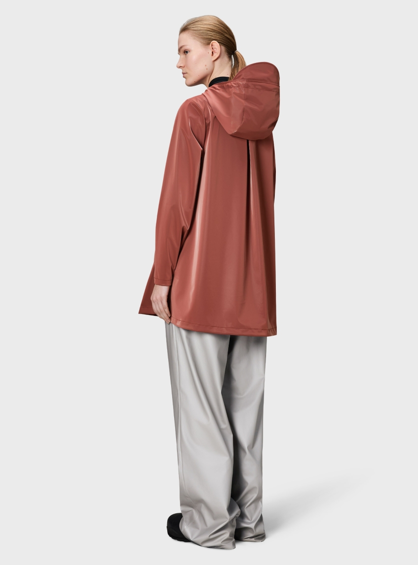 Rains A-Line W Jacket - Terracotta