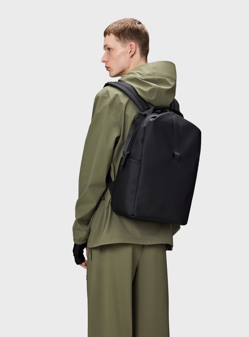 Rains Clip Front Backpack - Black