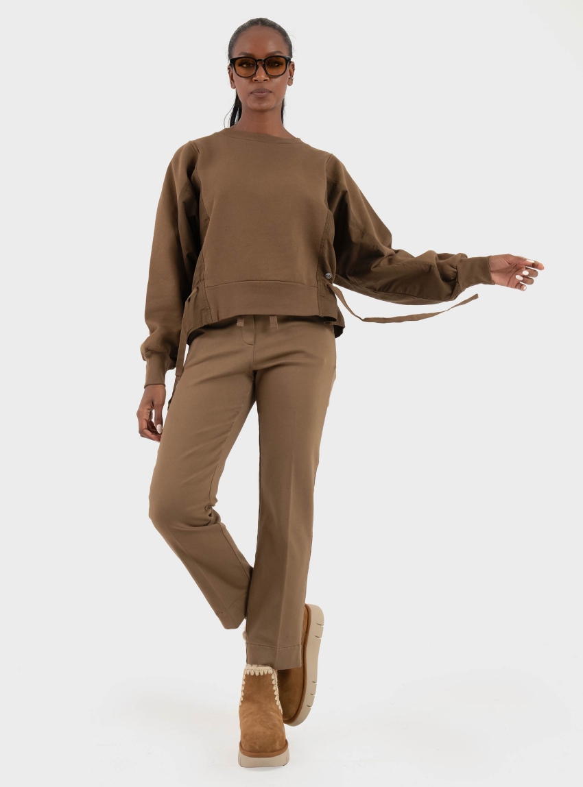 Deha Poplin Sweatshirt - Brown