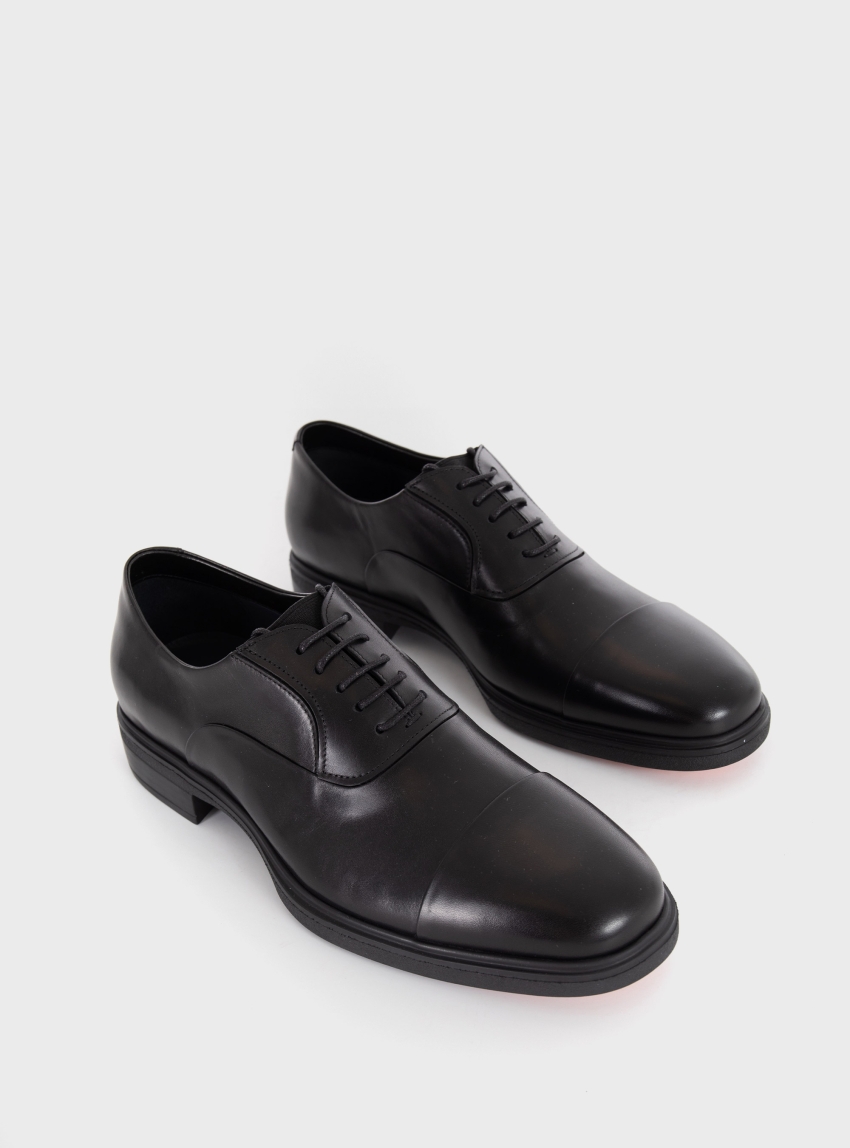 Per La Moda Oxford Lace Up Shoes - Black
