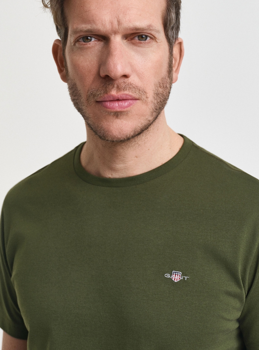 Gant Regular Fit Shield T-Shirt - Dark Green