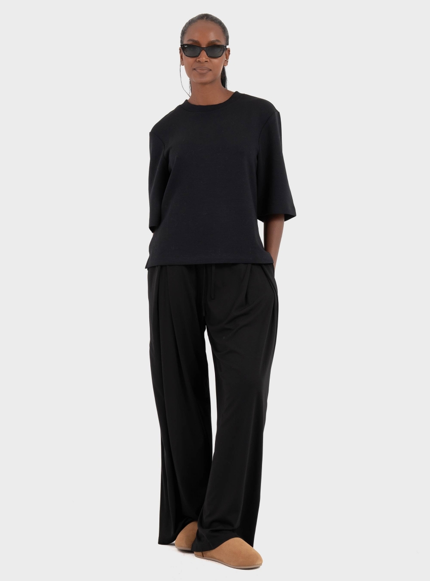 Vero Moda Aware Temple High Waist Wide Pants - Black