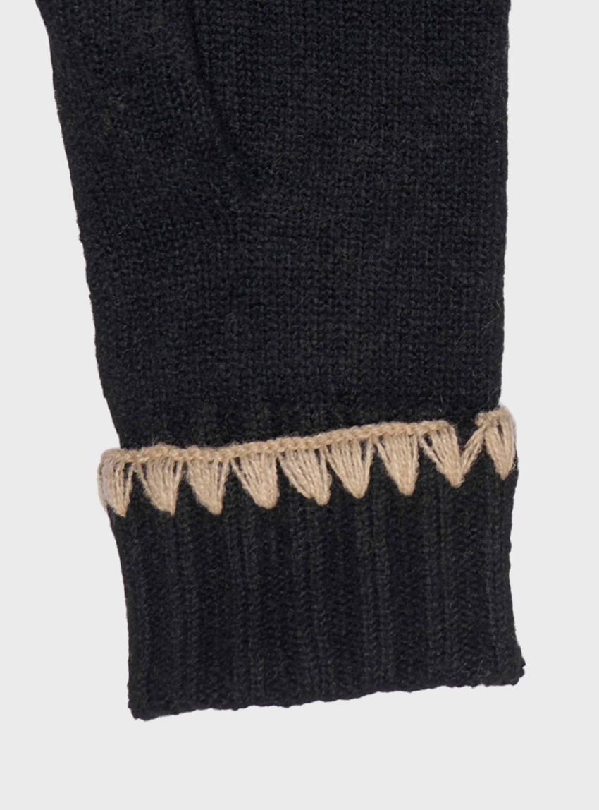 Only Lea Embroidery Gloves - Black