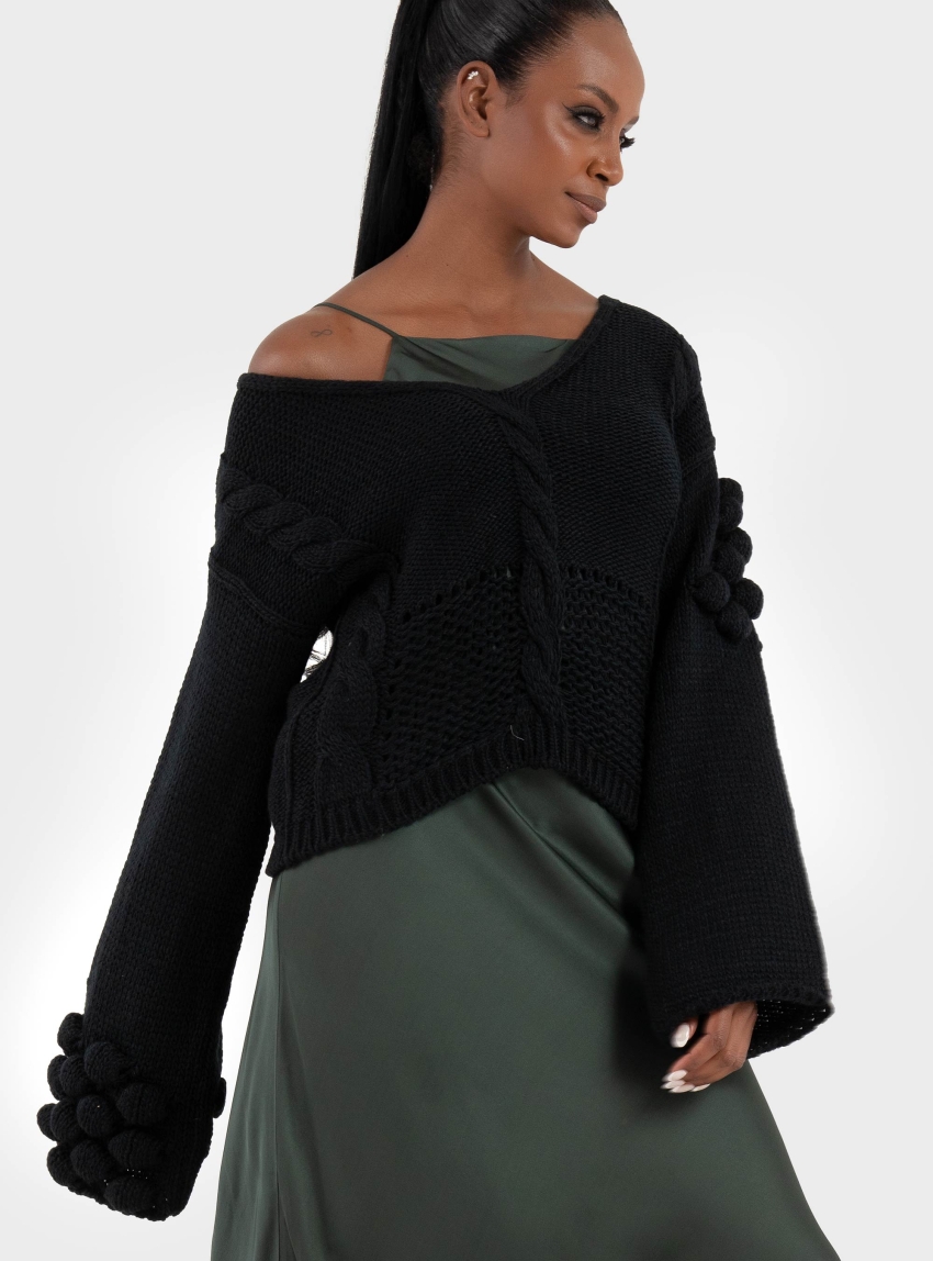 Ioanna Kourbela 'Sensitive Hug' Longsleeve Blouse - Black