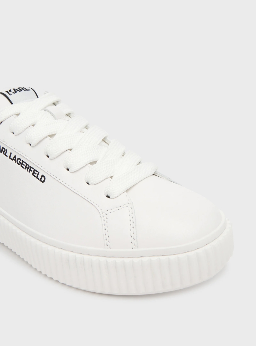 Kaprika Long Logo Lace Sneakers - White
