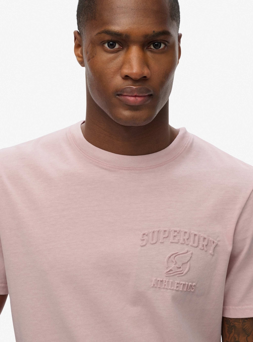 Superdry Athletic Embossed Relaxed T-Shirt - Dusty Pink