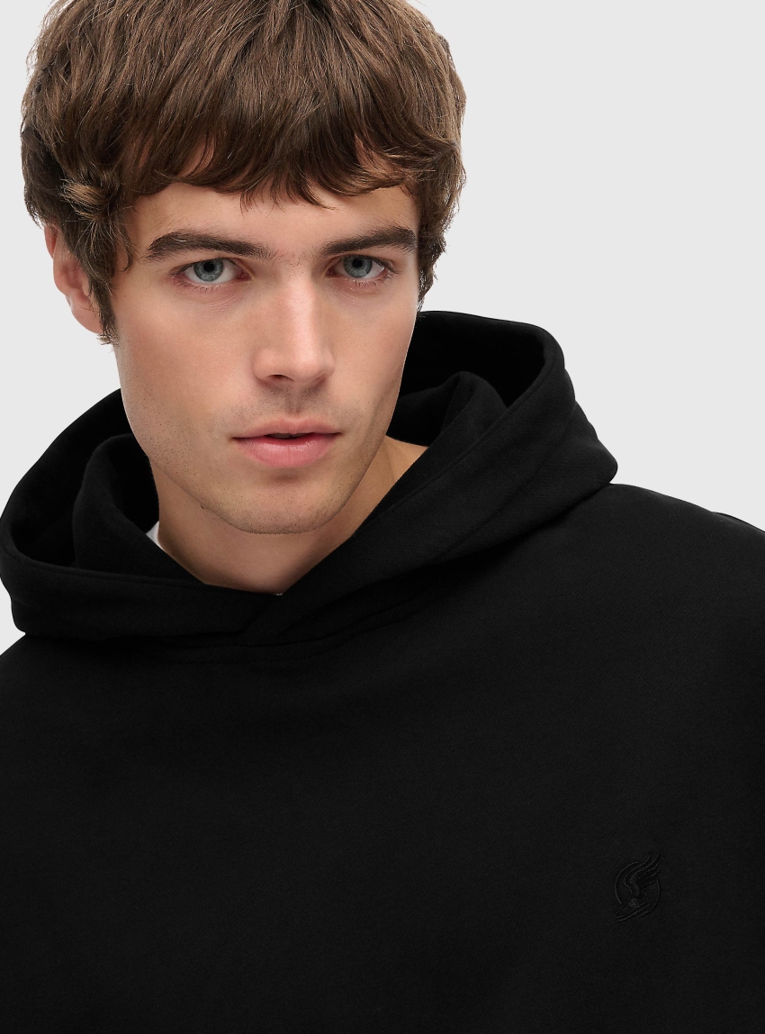 Superdry Blank Oversized Hoodie - Black