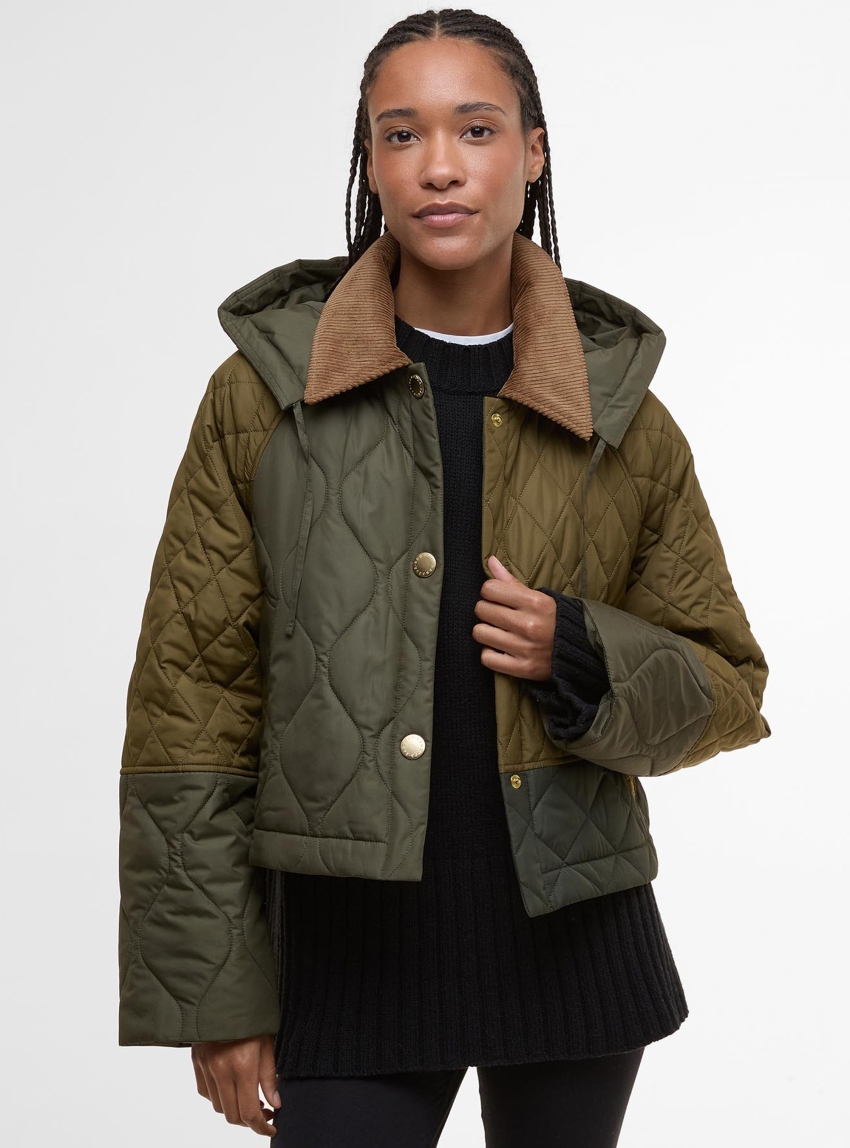 Barbour Lilian Quilted Jacket - Dark Olive Green