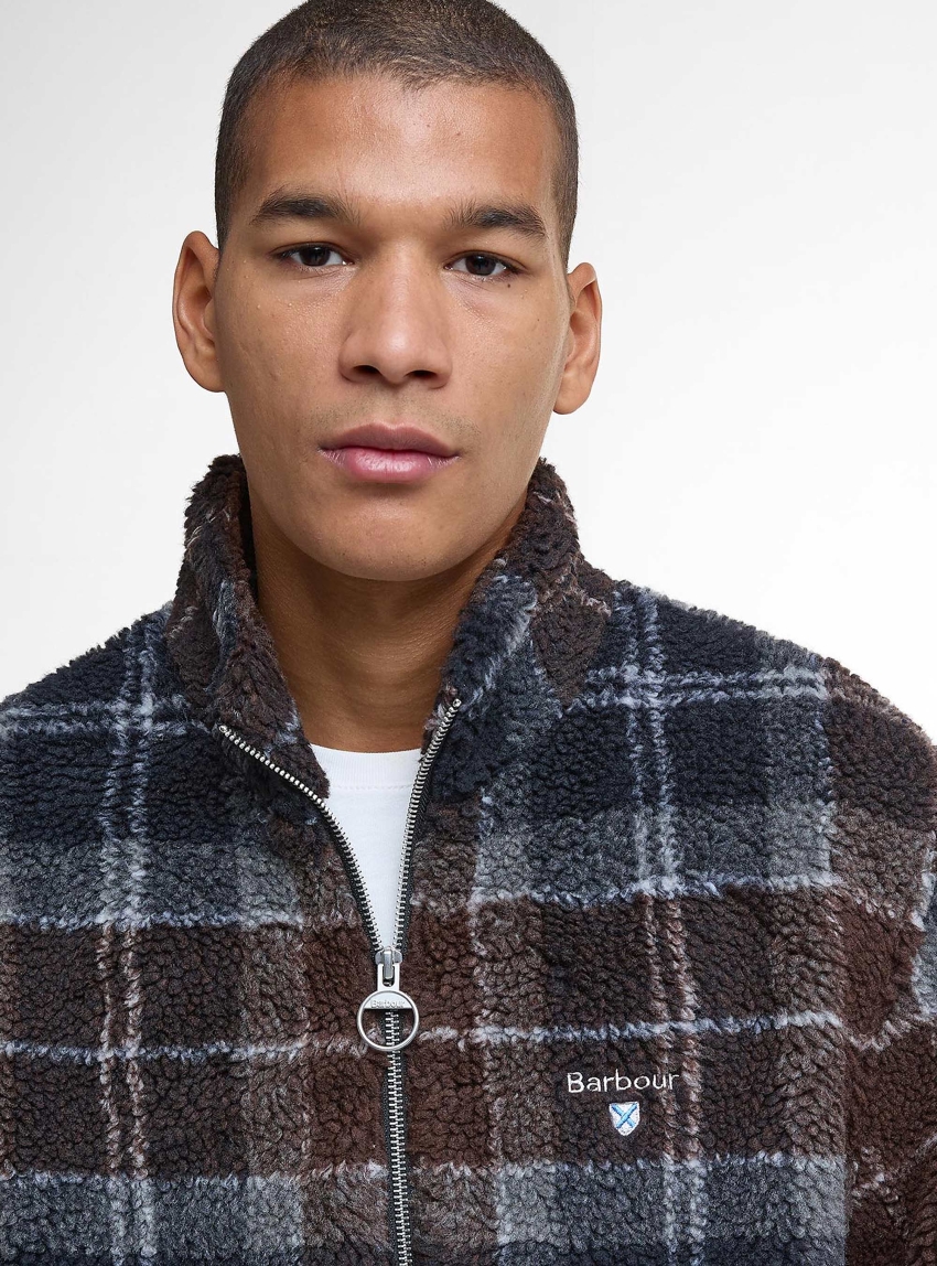 Barbour Tartan Sherpa Fleece - Brown