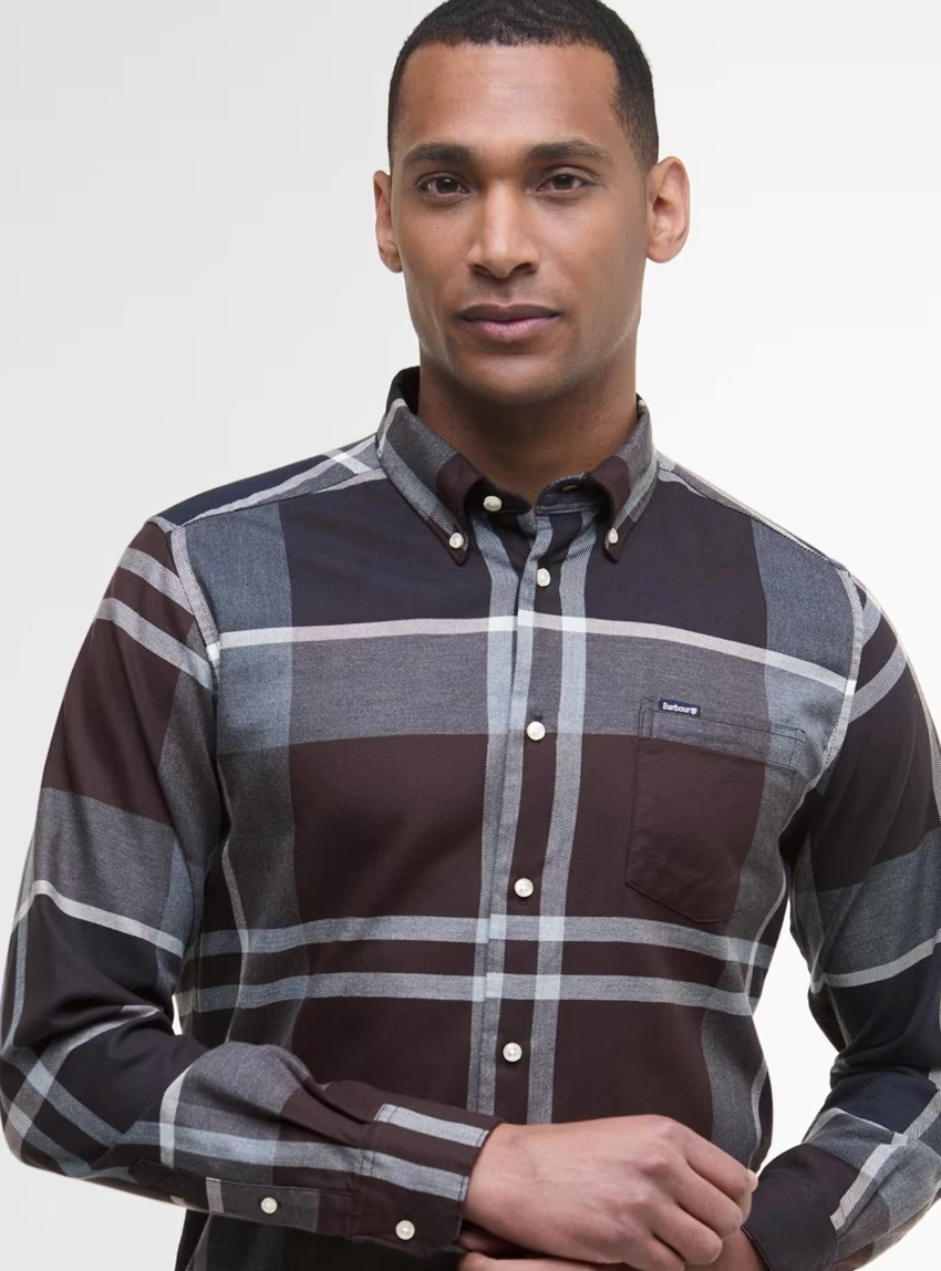 Barbour Dunoon Tailored Long-Sleeved Shirt - Brown