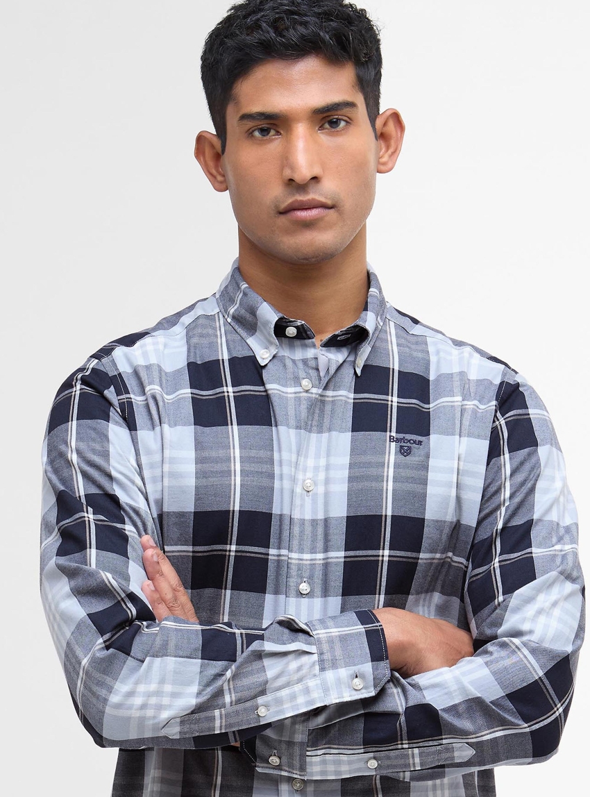 Barbour Edgar Tailored Long-Sleeved Shirt - Blue